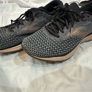 Brooks Women's Black and Rose Gold Athletic Shoes